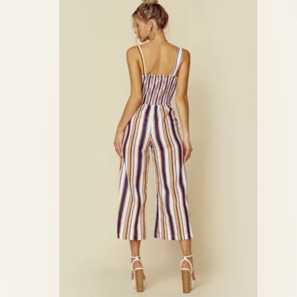 Faithfull The Brand Scout Mirielle Stripe Jumpsuit NWT - Picture 2 of 2